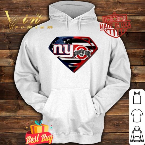 New York Giants and Ohio State Buckeyes inside Superman logo shirt