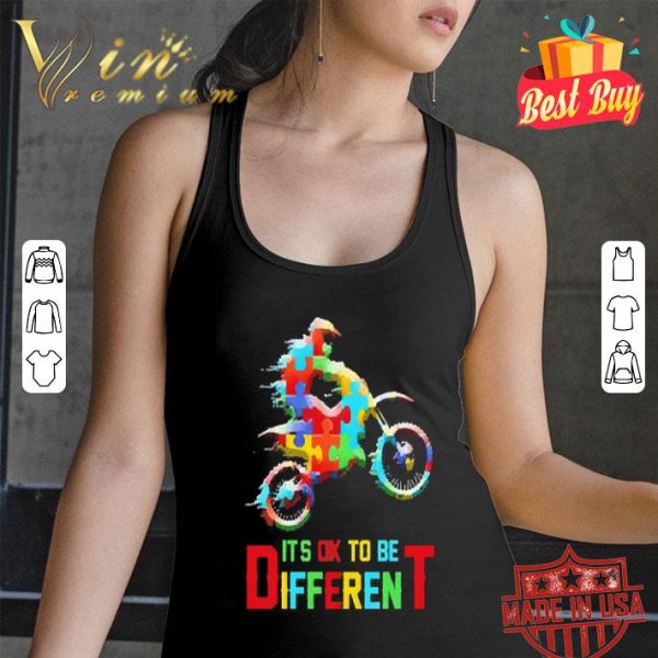 Autism awareness It’s ok to be different motorcycle shirt
