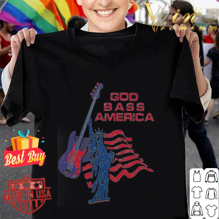 Guitar God Bas America Flag 4th Of July Independence Day shirt