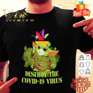Stop & shop baby yoda destroy the covid-19 virus shirt