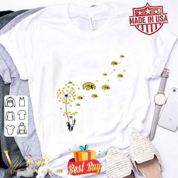 Dandelion Flower Iowa Hawkeye Logo shirt