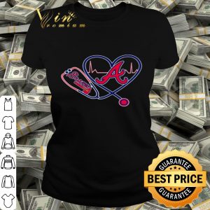 Atlanta Braves nurse stethoscope love heartbeat shirt