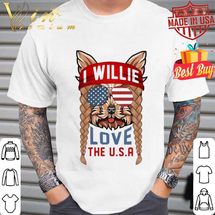 Willie Nelson Mashup Yorkshire Terrier I Willie Love The USA shirt