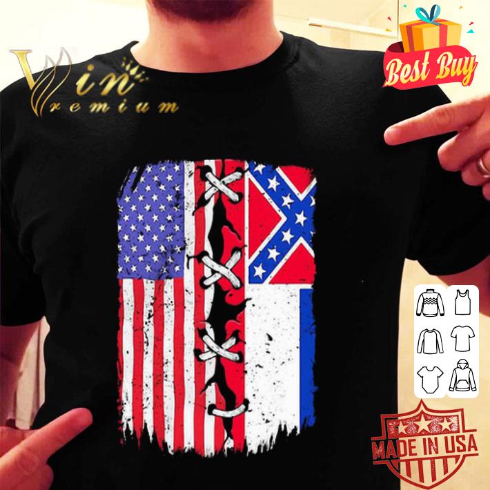 Mississippi and American flag 4th of july independence day shirt