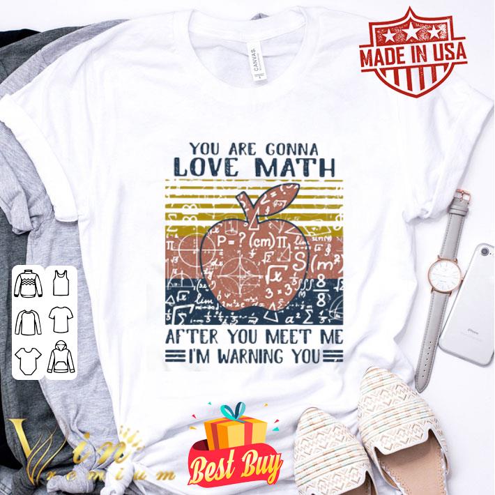 You Are Conna Love Math After You Meet Me I’m Warning You Vintage shirt