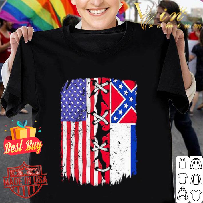 Mississippi and American flag 4th of july independence day shirt