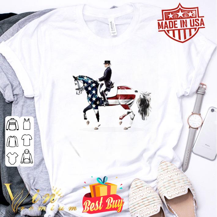 Dressage Horses American Flag 4th Of July Independence Day shirt