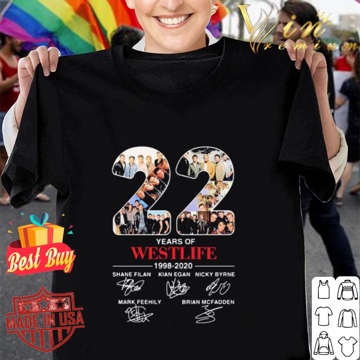 22 Years Of Westlife 1998-2020 Signatures shirt