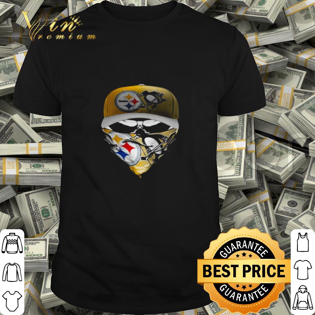 Skull Pittsburgh Steelers and Pittsburgh Penguins Logo shirt