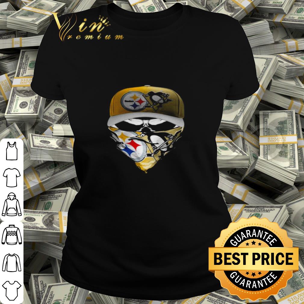 Skull Pittsburgh Steelers and Pittsburgh Penguins Logo shirt