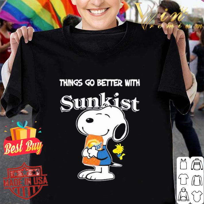 Snoopy And Woodstock Things Go Better With Sunkist Logo shirt