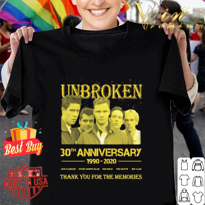 Unbroken 30th Anniversary 1990-2020 Thank You For The Memories shirt