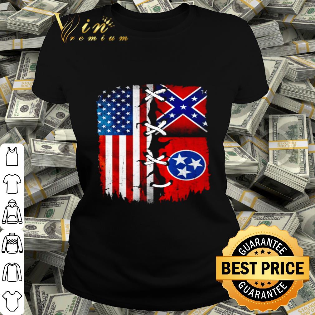 Tennessee Flag And American Flag 4th Of July Independence Day shirt