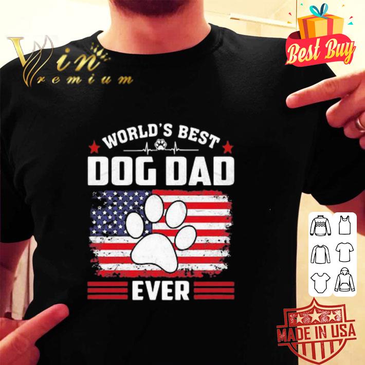 World’s Best Paw Dod Dad Ever 4th Of July Independence Day shirt