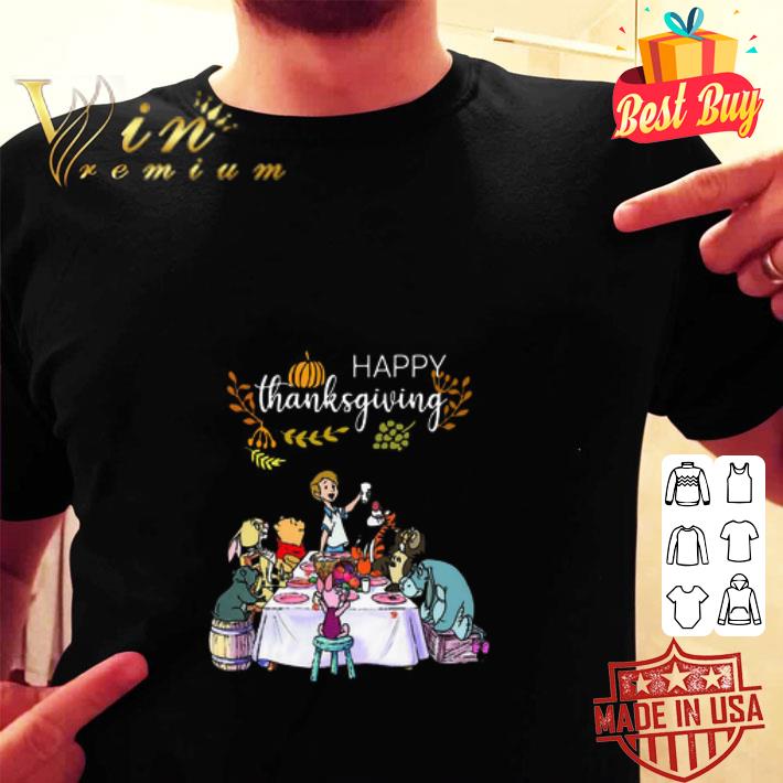 Winnie The Pooh characters Happy Thanksgiving Turkey shirt