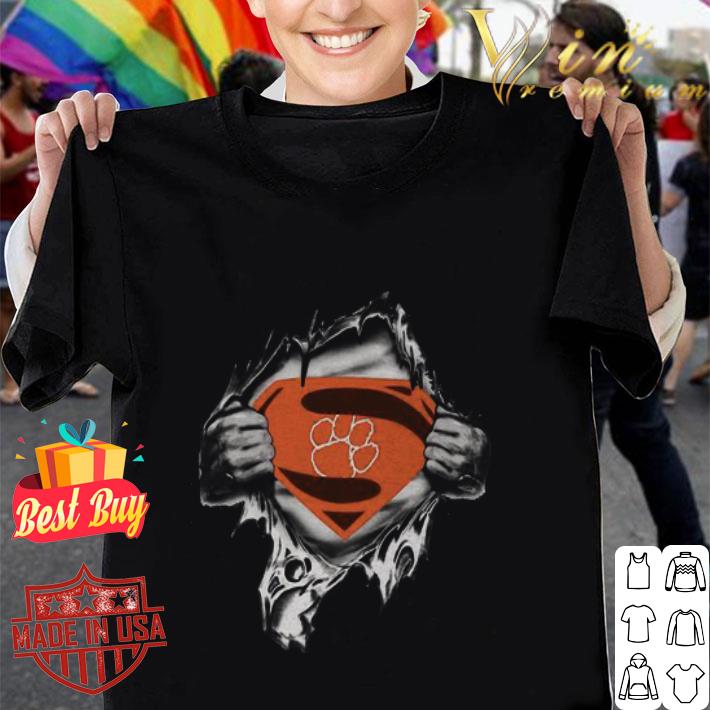 Clemson Tigers Insides Me Superman Logo shirt