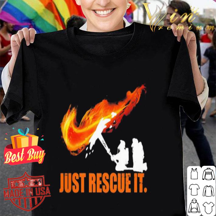 Firefighter Nike Logo Just Rescue It shirt