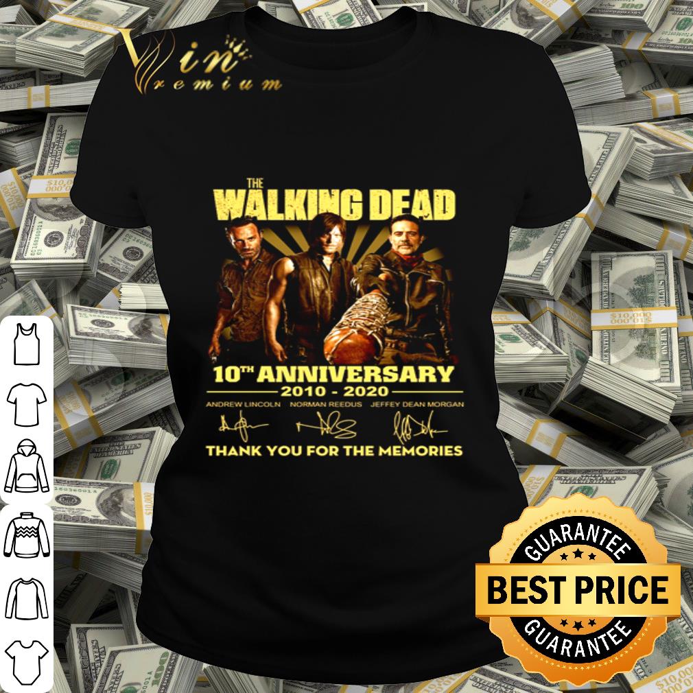 The Walking Dead 10th Anniversary 2010-2020 Signatures Main Characters shirt