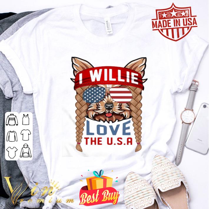 Willie Nelson Mashup Yorkshire Terrier I Willie Love The USA shirt