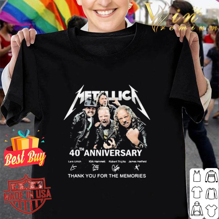 Metallica Band 40th Anniversary Signed Thank You For The Memories shirt