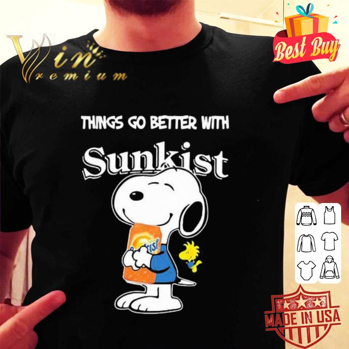 Snoopy And Woodstock Things Go Better With Sunkist Logo shirt