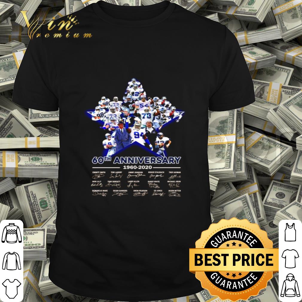 Team Star Dallas Cowboys 60th anniversary 1960-2020 signatures shirt