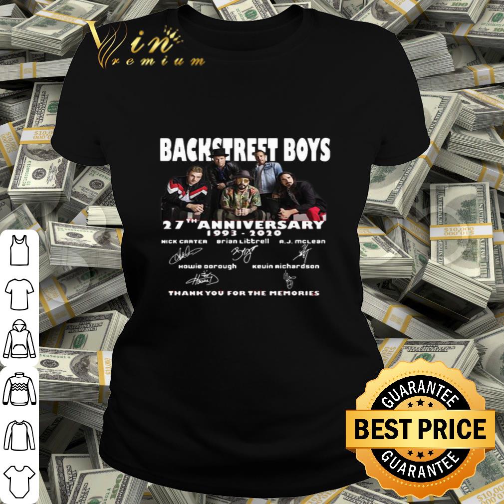 Backstreet Boys BSB Band 27th Anniversary 1993-2020 Signatures shirt