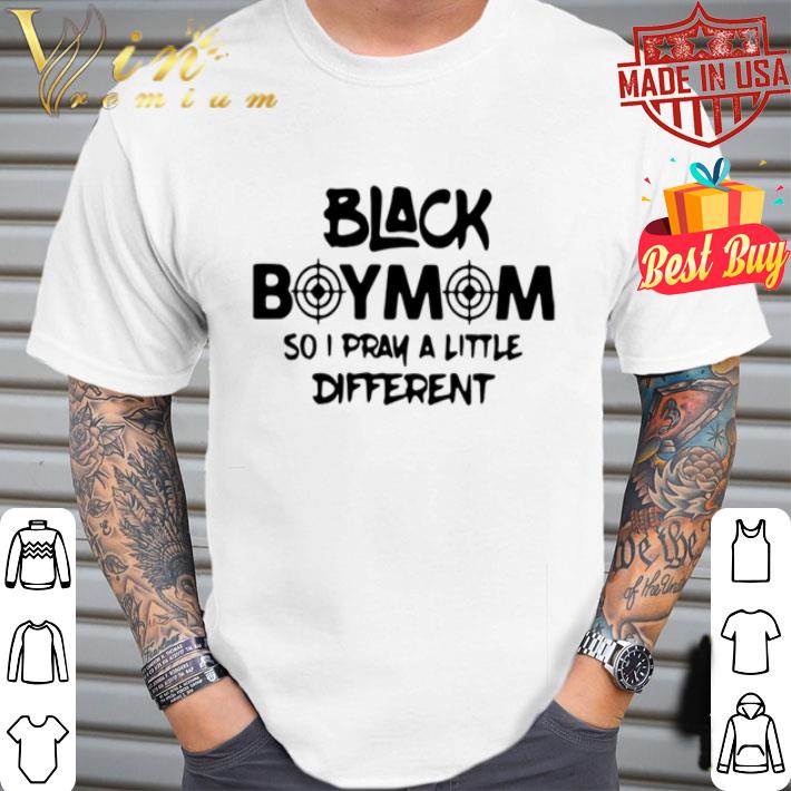 Black Boy Mom So I Pray A Little Different shirt