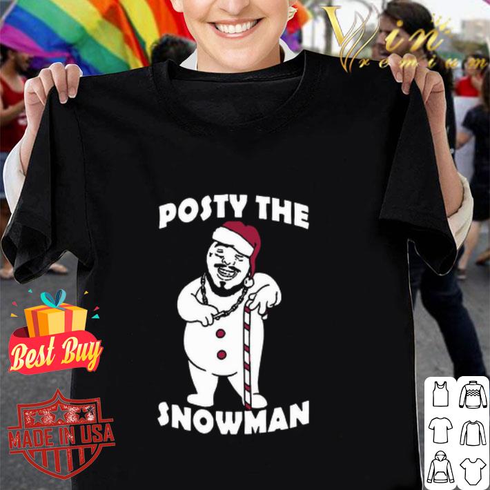 Posty the snowman Post Malone Parody Santa Claus shirt