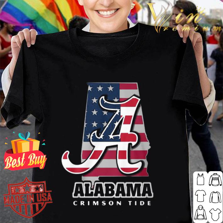 Alabama Crimson Tide American Flag 4th Of July Independence Day shirt