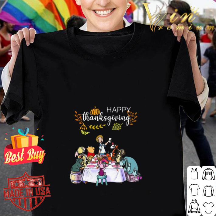 Winnie The Pooh characters Happy Thanksgiving Turkey shirt