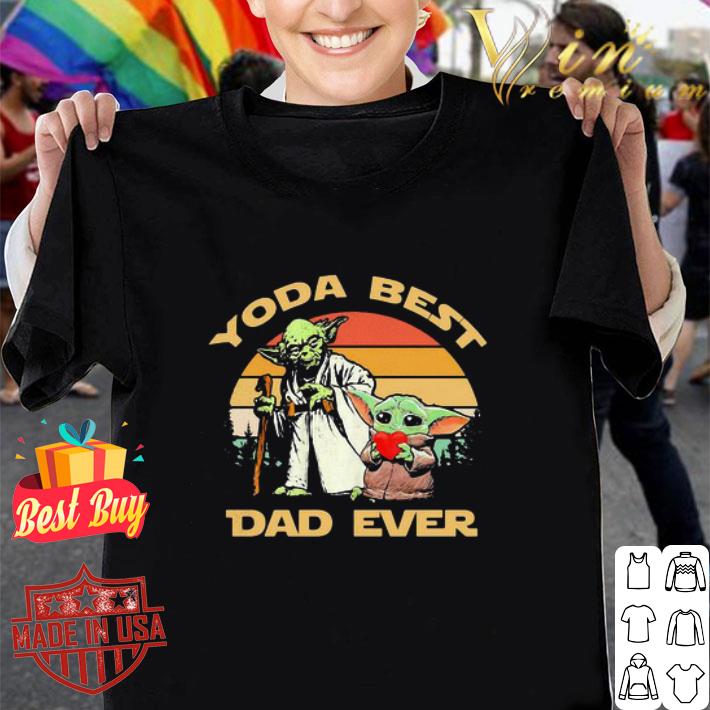 Vintage Master Yoda And Baby Yoda Best Dad Ever Father's Day shirt