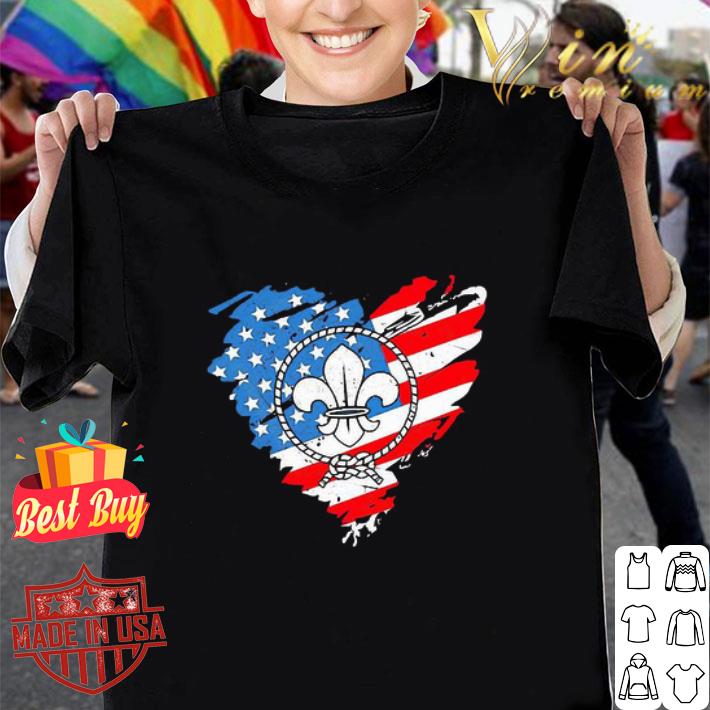 Love Boy Scout Flag American Flag Independence Day shirt