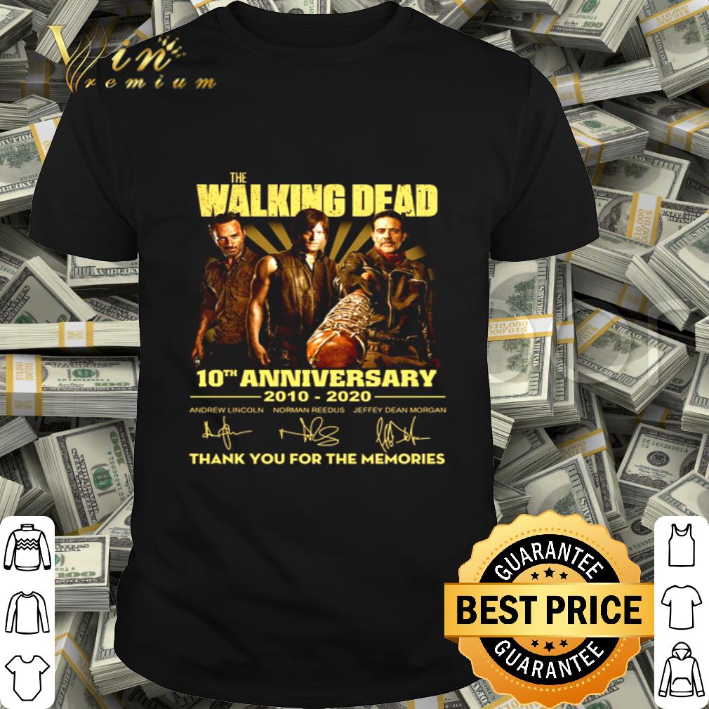 The Walking Dead 10th Anniversary 2010-2020 Signatures Main Characters shirt
