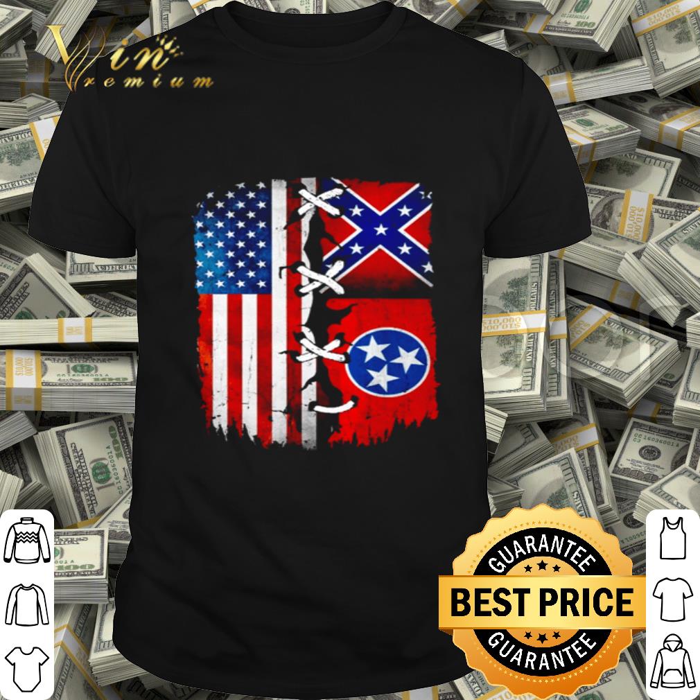Tennessee Flag And American Flag 4th Of July Independence Day shirt