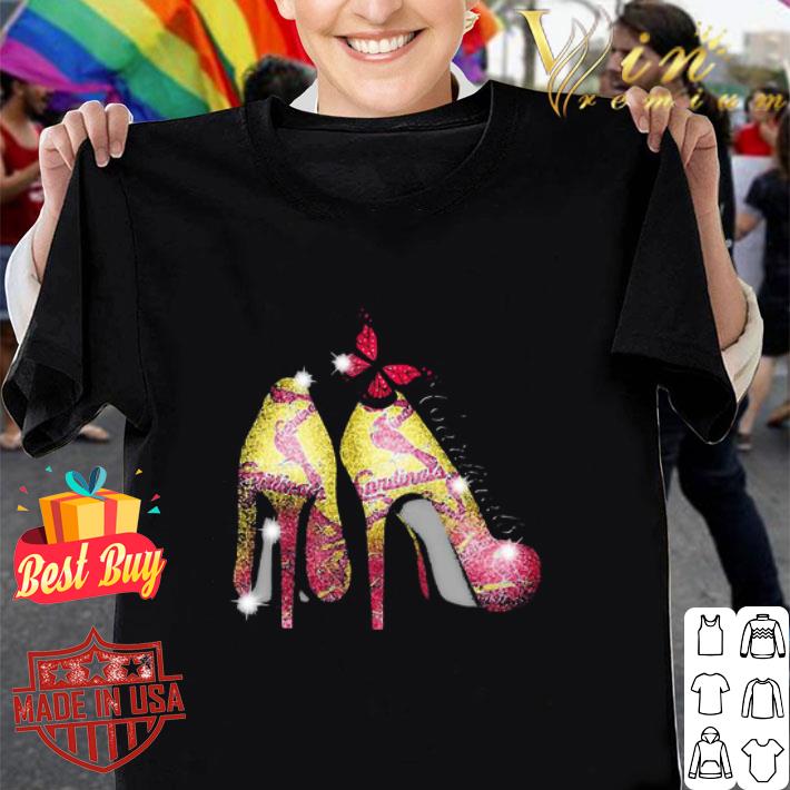 High Heels Butterfly St. Louis Cardinals Glitter shirt