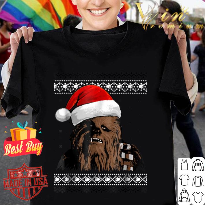 Star Wars Chewie Santa Hat Ugly Christmas Sweater shirt