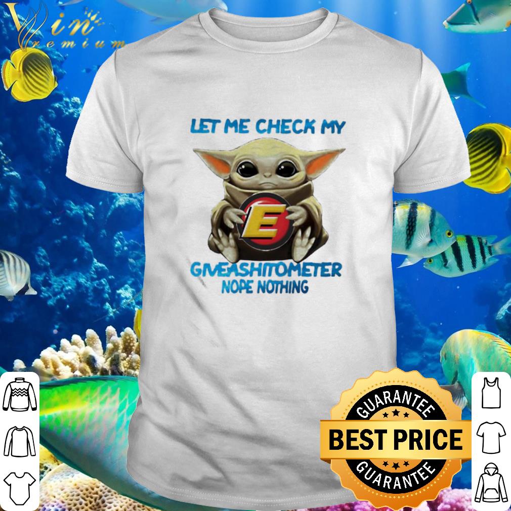 Best Star Wars Baby Yoda Hug Estes Express Lines Let Me Check My Giveashitometer Nope Nothing shirt
