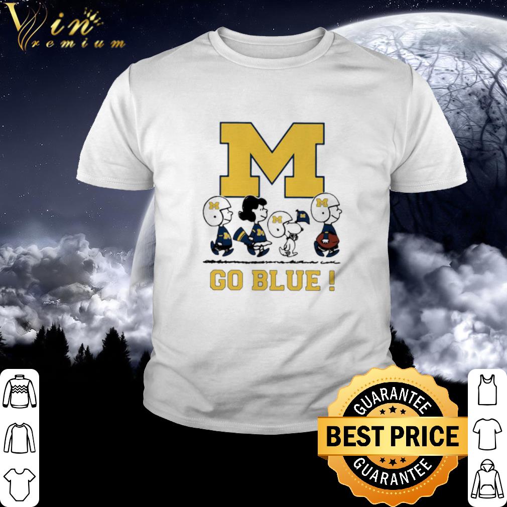 Official The Peanuts Michigan Wolverines Go Blue shirt