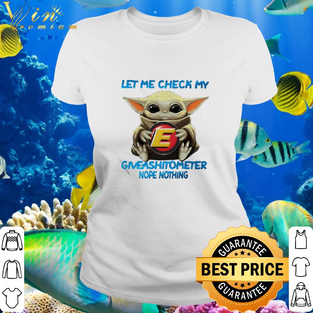 Best Star Wars Baby Yoda Hug Estes Express Lines Let Me Check My Giveashitometer Nope Nothing shirt Best Star Wars Baby Yoda Hug Estes Express Lines Let Me Check My Giveashitometer Nope Nothing shirt