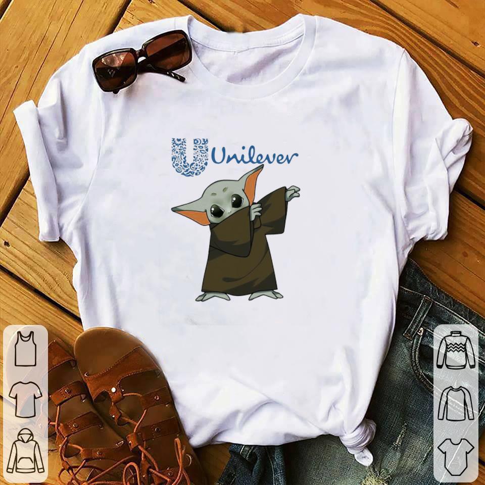 Premium Dabbing baby yoda mask unilever logo coronavirus shirt