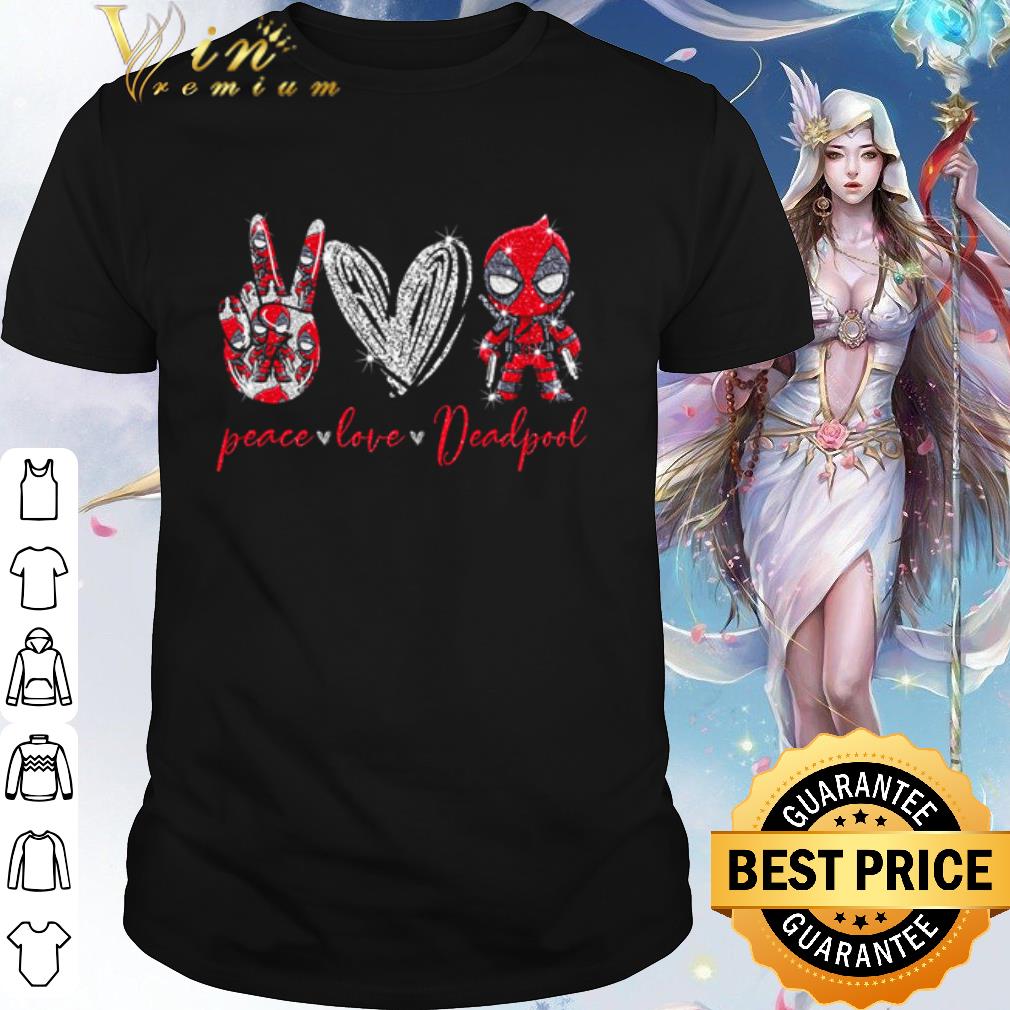 Cool Diamond Peace Love Deadpool shirt