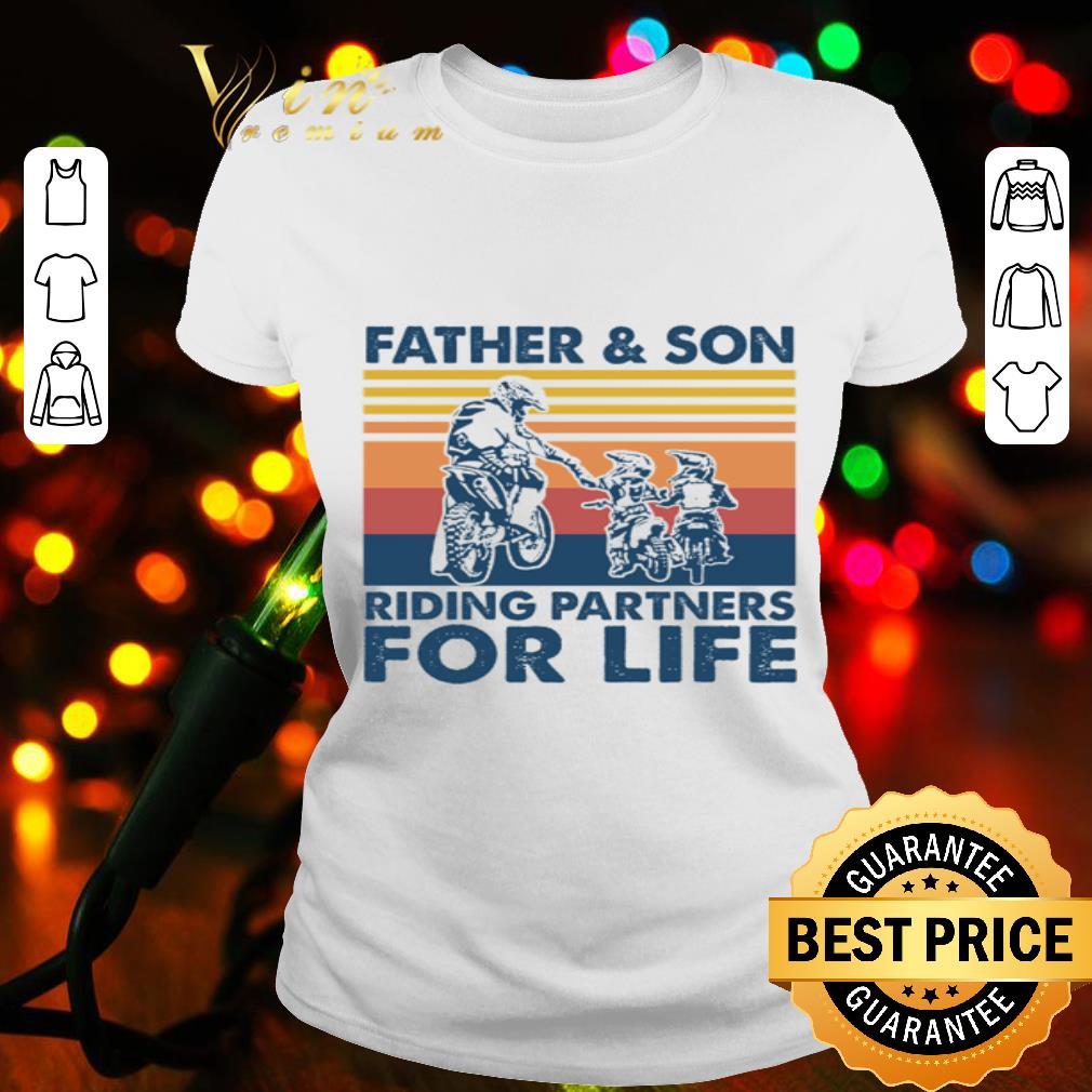 Vintage Motorcycle Father And Son Riding Partners For Life shirt