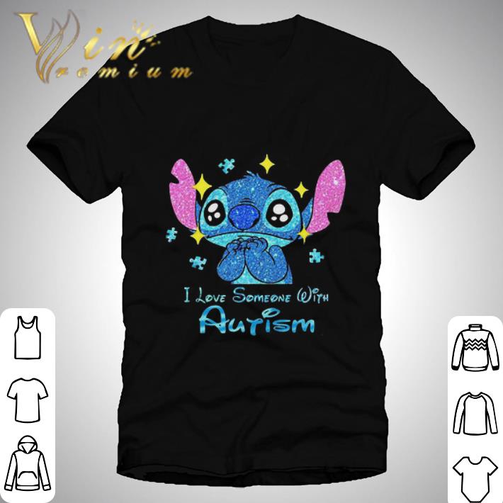Disney Stitch I Love Someone With Autism Diamond shirt