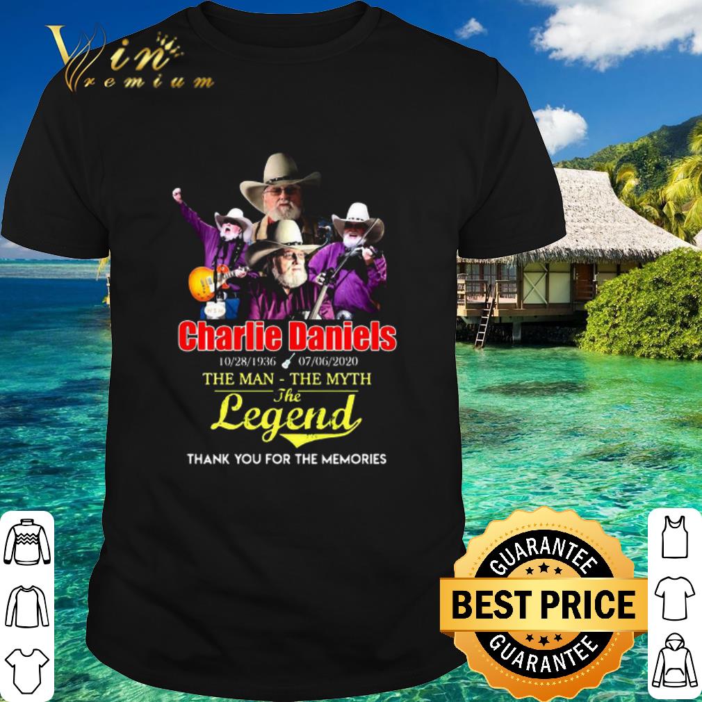 Premium Charlie Daniels The Man The Myth The Legend Thank You For The Memories shirt