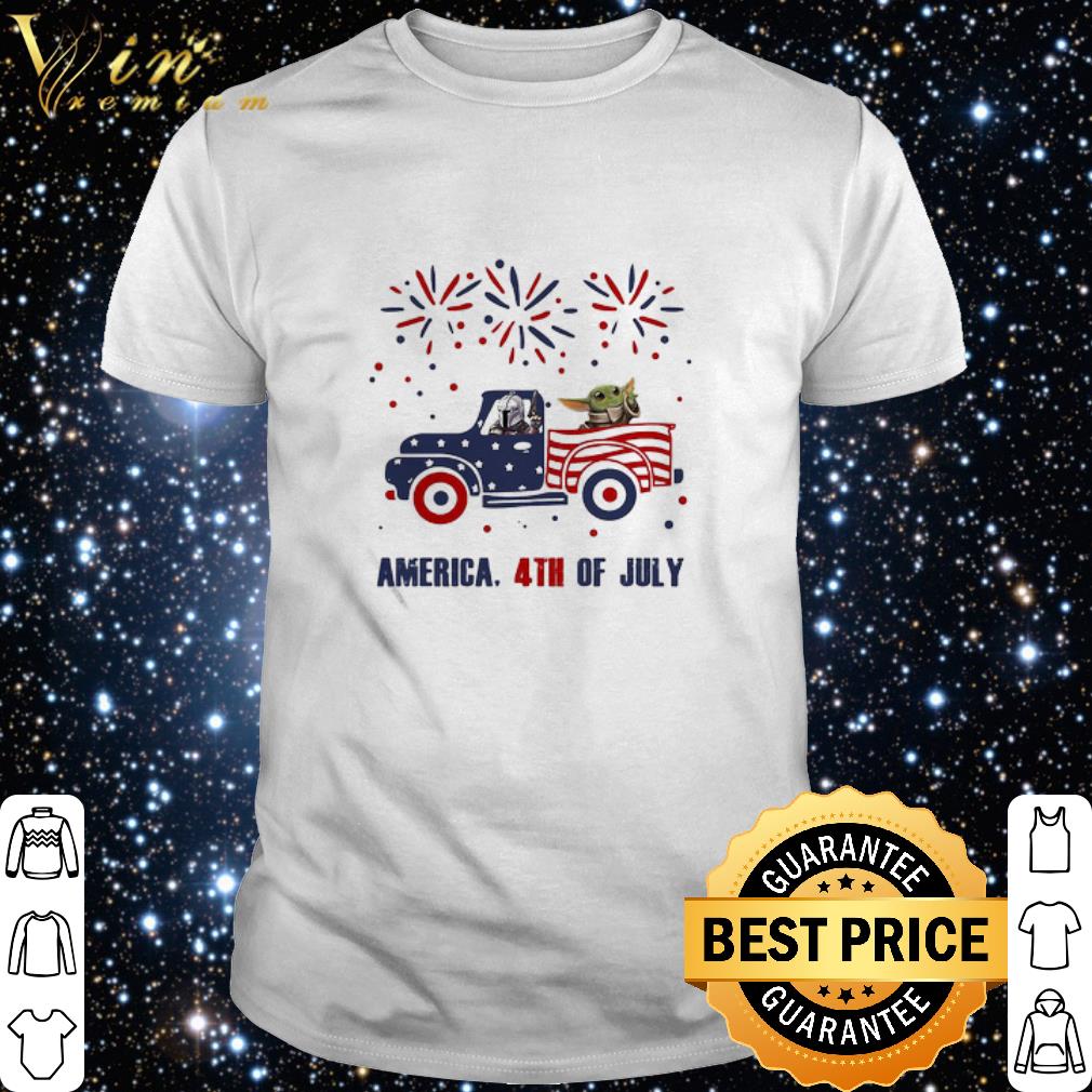 Cool Star wars darth vader yoda driving car firework america 4th of july independence day shirt