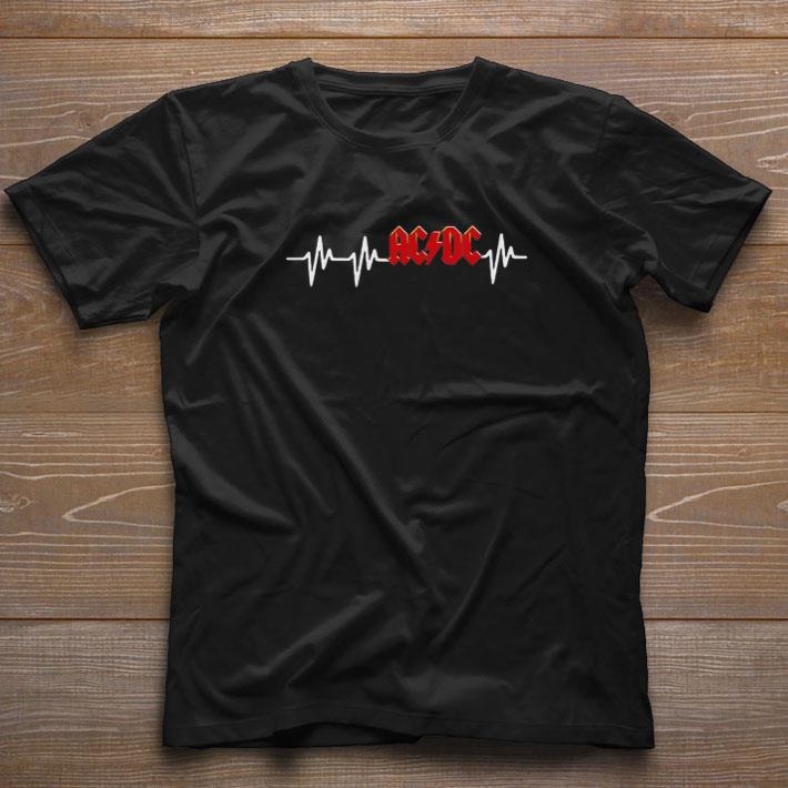 Funny Logo ACDC Band Heartbeat shirt