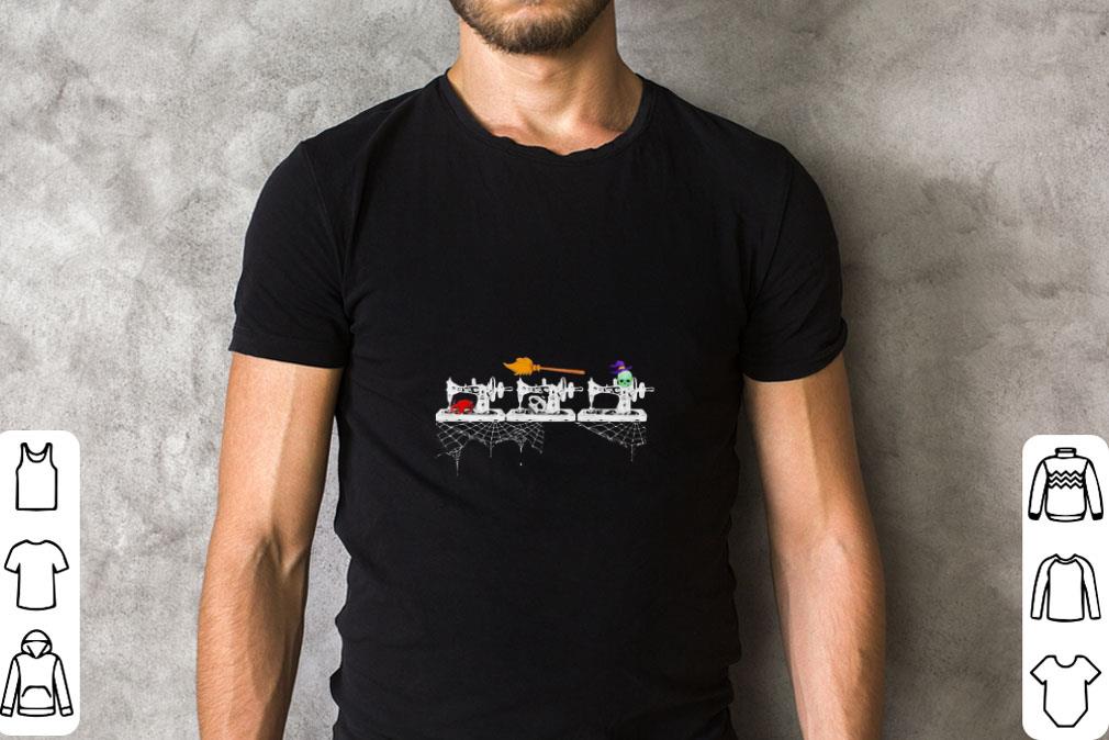 Awesome Halloween Sewing Witch And Skull shirt