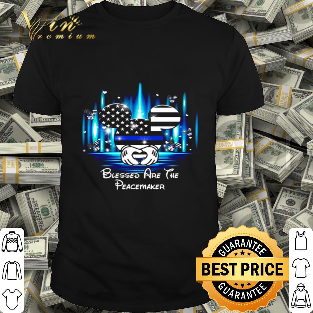 Mickey mouse American flag blessed are the Peacemakers shirt