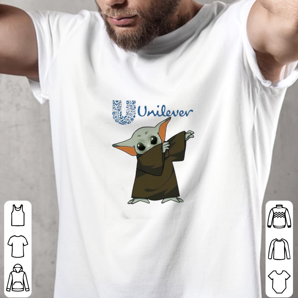 Premium Dabbing baby yoda mask unilever logo coronavirus shirt